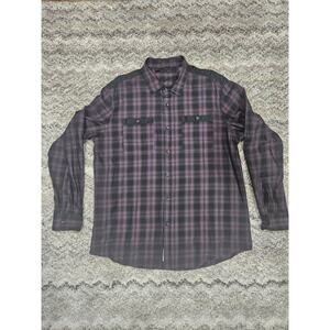 Sean John Y2K Long Sleeve Black & Purple Dress Shirt Men's Size 2XL